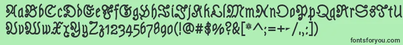 フォントAstlochBold – 緑の背景に黒い文字