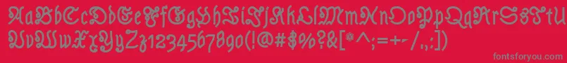 AstlochBold Font – Gray Fonts on Red Background