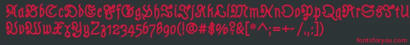 AstlochBold Font – Red Fonts on Black Background