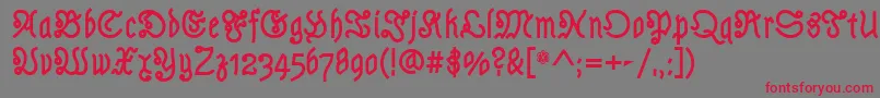 AstlochBold Font – Red Fonts on Gray Background