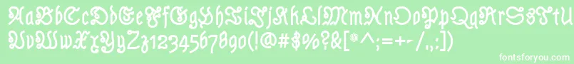 AstlochBold Font – White Fonts on Green Background