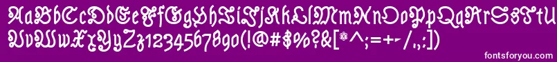 AstlochBold Font – White Fonts on Purple Background