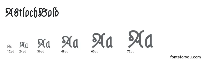 AstlochBold Font Sizes