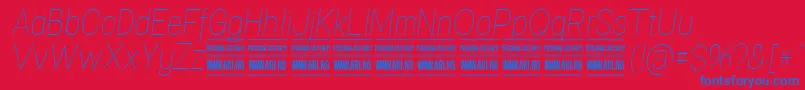 SpecifypersonalConthinitalic Font – Blue Fonts on Red Background