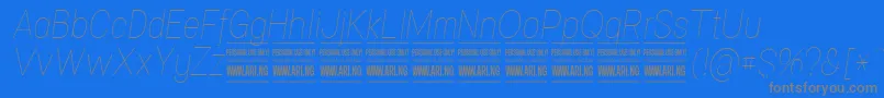 SpecifypersonalConthinitalic Font – Gray Fonts on Blue Background