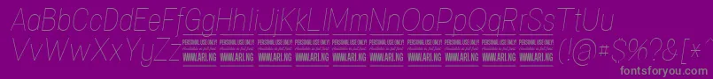 SpecifypersonalConthinitalic Font – Gray Fonts on Purple Background