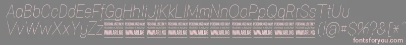 SpecifypersonalConthinitalic Font – Pink Fonts on Gray Background