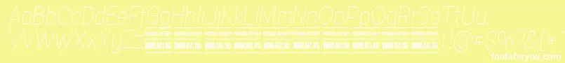 SpecifypersonalConthinitalic Font – White Fonts on Yellow Background