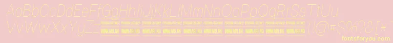 SpecifypersonalConthinitalic Font – Yellow Fonts on Pink Background