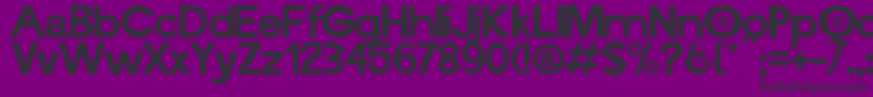 フォントVieira – 紫の背景に黒い文字