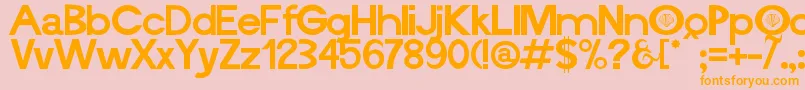 Vieira Font – Orange Fonts on Pink Background