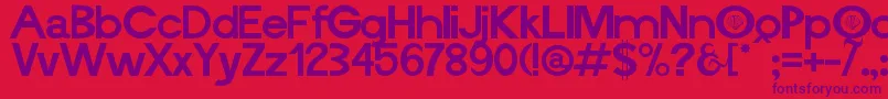 Vieira Font – Purple Fonts on Red Background