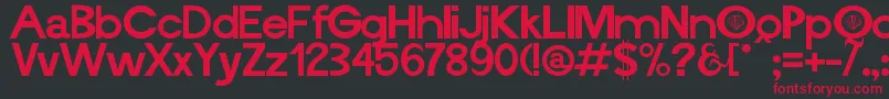 Vieira Font – Red Fonts on Black Background