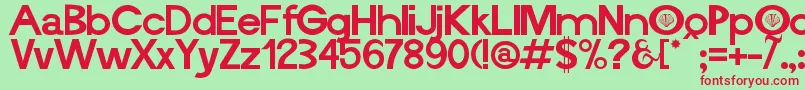 Vieira Font – Red Fonts on Green Background