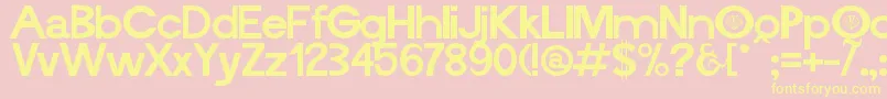 Vieira Font – Yellow Fonts on Pink Background
