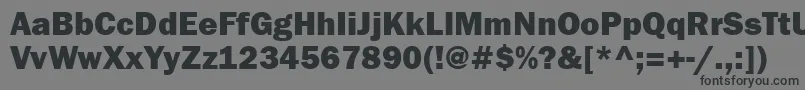 フォントFranklingothheavygtt – 黒い文字の灰色の背景
