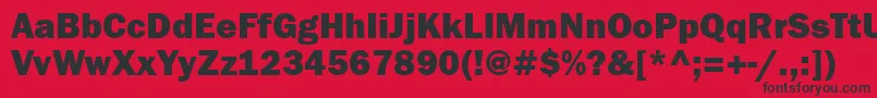 Franklingothheavygtt Font – Black Fonts on Red Background