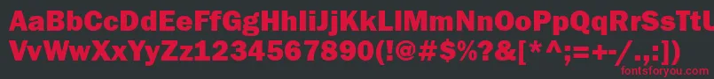 Franklingothheavygtt Font – Red Fonts on Black Background