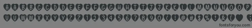 LoveIsAwesomeTtf Font – Black Fonts on Gray Background