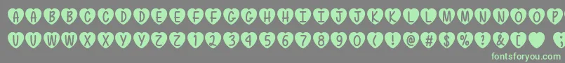 LoveIsAwesomeTtf Font – Green Fonts on Gray Background