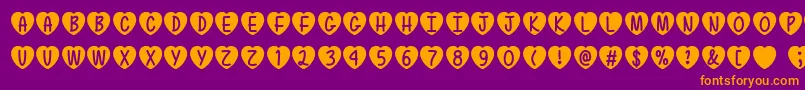 LoveIsAwesomeTtf Font – Orange Fonts on Purple Background