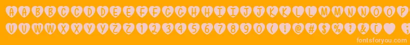 LoveIsAwesomeTtf-fontti – vaaleanpunaiset fontit oranssilla taustalla