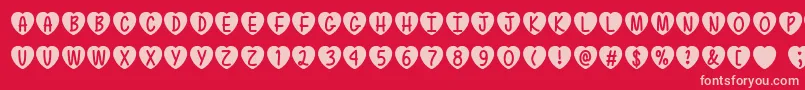 LoveIsAwesomeTtf Font – Pink Fonts on Red Background