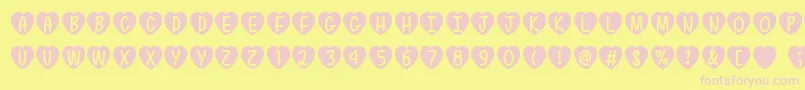 LoveIsAwesomeTtf Font – Pink Fonts on Yellow Background