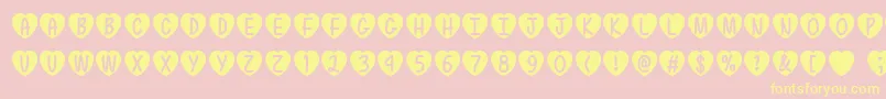 LoveIsAwesomeTtf Font – Yellow Fonts on Pink Background