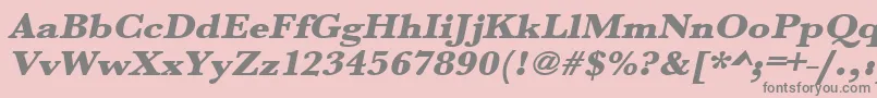 UrwbaskertultbolextwidOblique Font – Gray Fonts on Pink Background