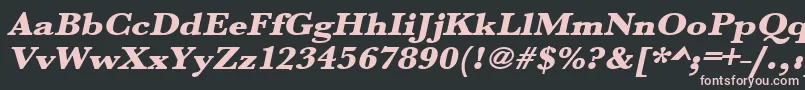 UrwbaskertultbolextwidOblique Font – Pink Fonts on Black Background