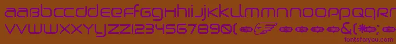 Birdman Font – Purple Fonts on Brown Background