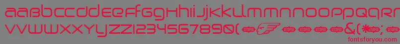 Birdman Font – Red Fonts on Gray Background