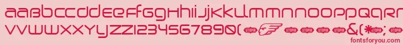 Birdman Font – Red Fonts on Pink Background