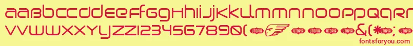 Подробнее о шрифте Birdman Шрифт Birdman – красные шрифты на жёлтом фоне