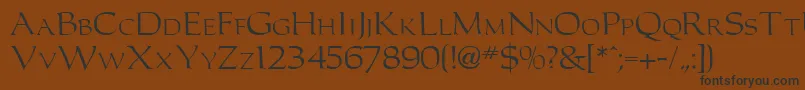 CarollerRegularDb Font – Black Fonts on Brown Background