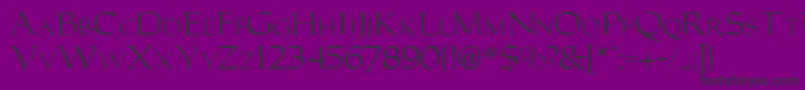 CarollerRegularDb-fontti – mustat fontit violetilla taustalla