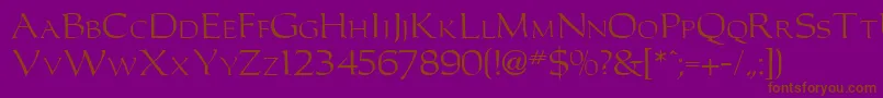 CarollerRegularDb Font – Brown Fonts on Purple Background