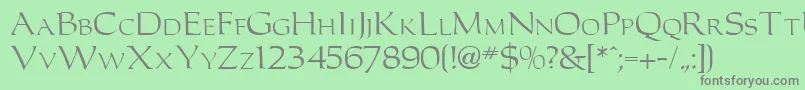 CarollerRegularDb Font – Gray Fonts on Green Background