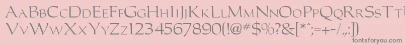 CarollerRegularDb Font – Gray Fonts on Pink Background
