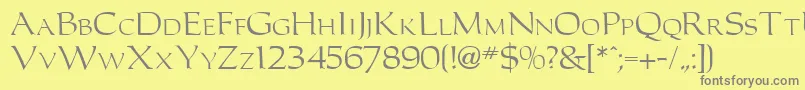 CarollerRegularDb Font – Gray Fonts on Yellow Background