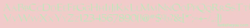 CarollerRegularDb Font – Green Fonts on Pink Background