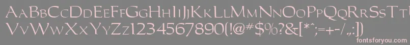 CarollerRegularDb Font – Pink Fonts on Gray Background