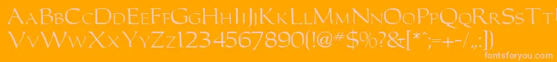 CarollerRegularDb Font – Pink Fonts on Orange Background