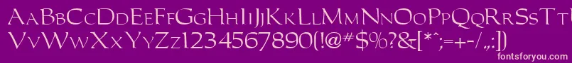 CarollerRegularDb Font – Pink Fonts on Purple Background