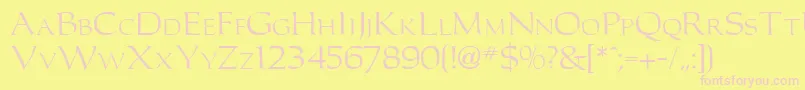 CarollerRegularDb Font – Pink Fonts on Yellow Background