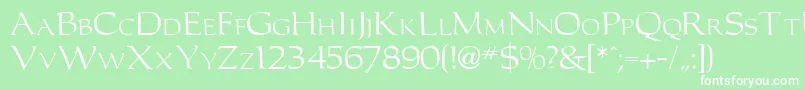 fuente CarollerRegularDb – Fuentes Blancas Sobre Fondo Verde