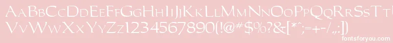 CarollerRegularDb Font – White Fonts on Pink Background