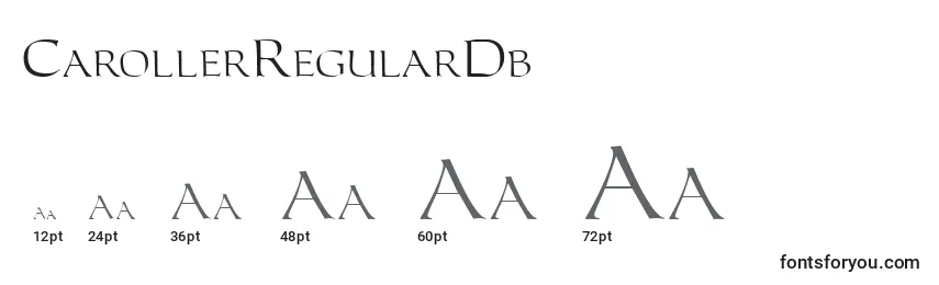 CarollerRegularDb Font Sizes