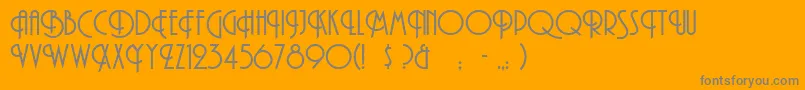 MadisonDeco-Schriftart – Graue Schriften auf orangefarbenem Hintergrund